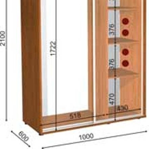 шкаф купе 100 60 210