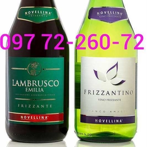 Игристые вина Novellina Fragolino,  Frizzantino,  Lambrusco,  Grand Deser